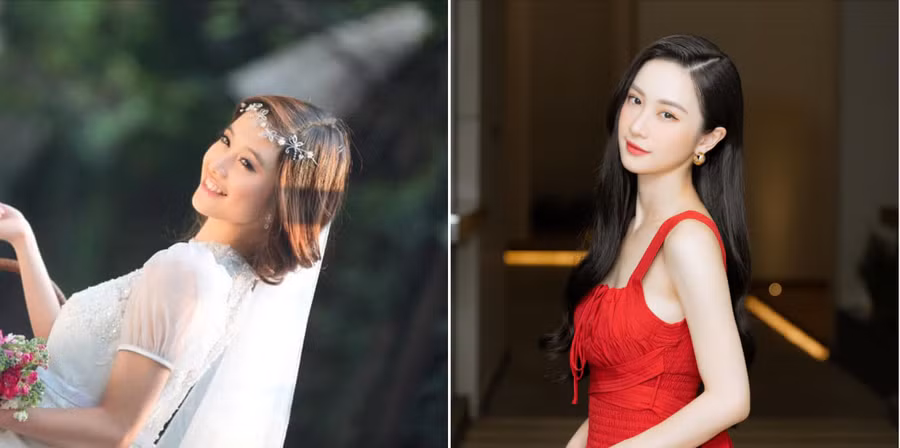 Jun Vũ chia sẻ hình ảnh đi chụp mẫu cưới của cô cách đây 10 năm trước, khi cô mới 16 tuổi. Nữ diễn viên chuyển từ nét đẹp ngây thơ, trong trẻo đến vẻ quyến rũ, trưởng thành đúng độ tuổi của mình. Ảnh: CMH.