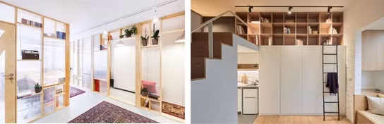 Giải pháp lưu trữ hữu ích trong không gian nhỏ.(Đồ họa: TT)