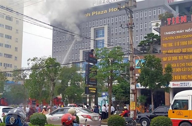 Hiện trường vụ cháy. (Nguồn: TTXVN phát)