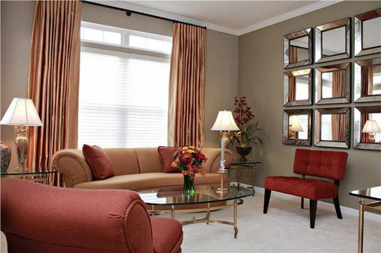 Nội thất với tông màu ấm