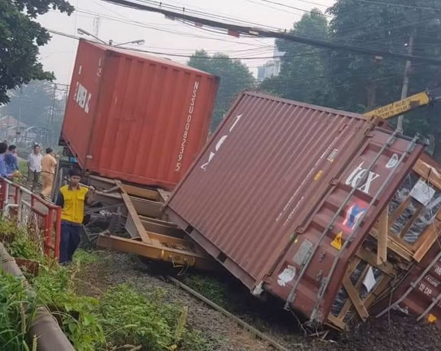 Hiện trường vụ tai nạn. 