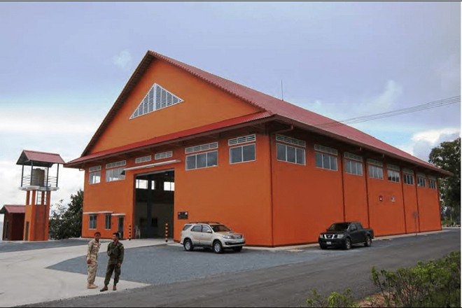 Cơ sở bảo trì do Mỹ xây tại căn cứ Ream - Ảnh chụp màn hình AMTI/CSIS