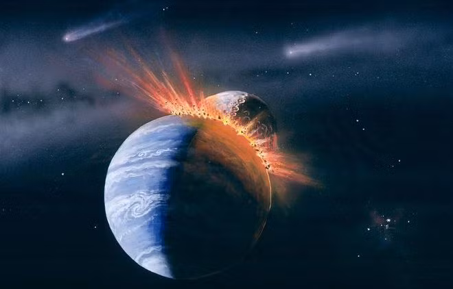 Hành tinh Theia đã va chạm vào Trái Đất.