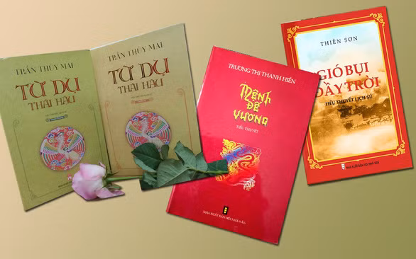 Một số tác phẩm đoạt giải thưởng cuộc thi tiểu thuyết lần thứ 5 của Hội Nhà văn - Ảnh: T.ĐIỂU - PHÚ THỌ