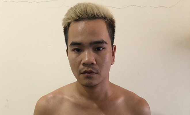  Nguyễn Tiến Mạnh tại cơ quan công an. ẢNH: T.T