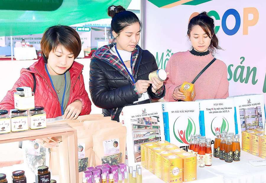 Gia Lai khuyến khích sử dụng sản phẩm OCOP làm tặng phẩm. Ảnh: Đức Thụy
