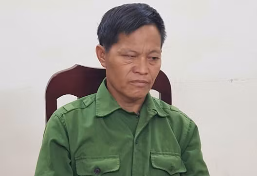 Giàng Chẩn Diu tại cơ quan công an - Ảnh: Công an cung cấp