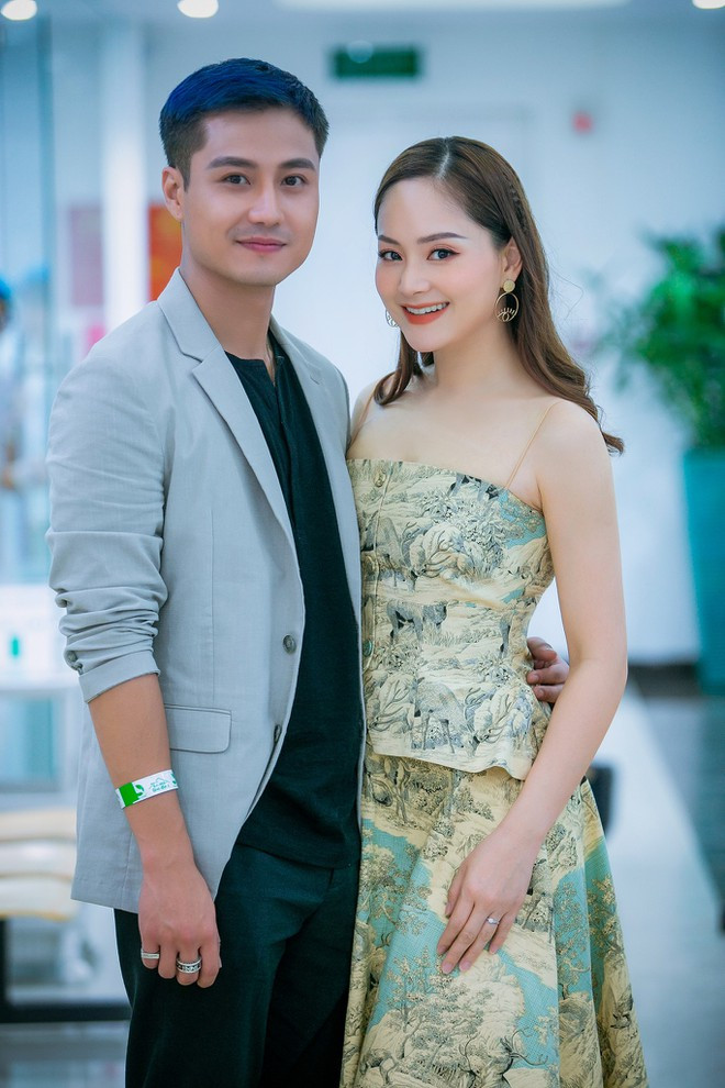 Trong Nàng dâu oder phát sóng năm ngoái, Lan Phương đóng cặp với Thanh Sơn, tạo nên một cặp đẹp đôi trên màn ảnh nhỏ ẢNH: FBNV