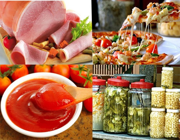 Thưc phẩm chứa nhiều muối không tốt cho sức khỏe. Đồ họa: Hồng Nhật Thưc phẩm chứa nhiều muối không tốt cho sức khỏe. Đồ họa: Hồng Nhật