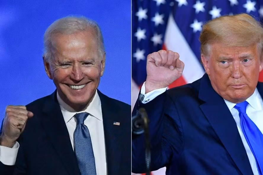Ông Joe Biden và ông Donald Trump đang bám đuổi sít sao ở bang chiến địa Pennsylvania. Ảnh: AFP