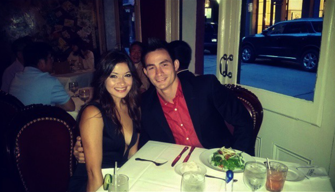 Thành Lê và vợ Collying - Ảnh: Chụp màn hình