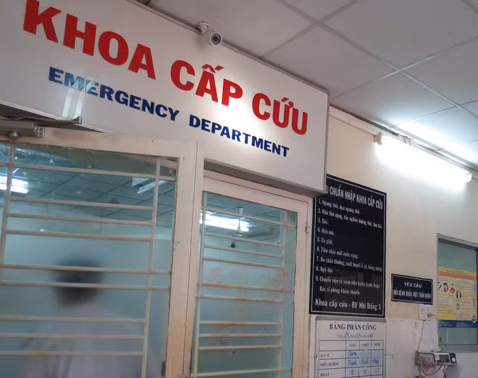 Khoa Cấp cứu Bệnh viện Nhi Đồng 1 (Ảnh mang tính chất minh họa) Khoa Cấp cứu Bệnh viện Nhi Đồng 1 (Ảnh mang tính chất minh họa)