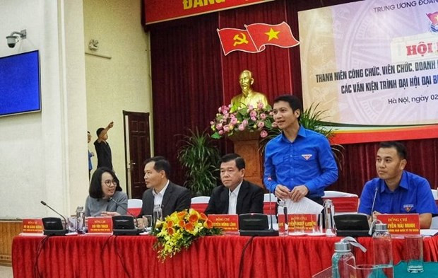  Anh Nguyễn Ngọc Lương, Bí thư T.Ư Đoàn, Chủ tịch Hội đồng Đội TW, Phó chủ nhiệm Ủy ban Quốc gia về Thanh niên Việt Nam phát biểu chỉ đạo Hội nghị. (Nguồn: doanthanhnien.vn)