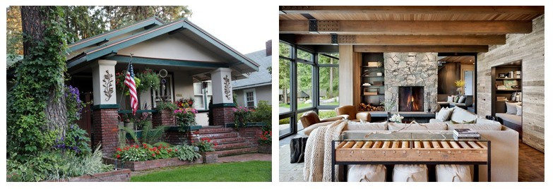 Thiết kế nội thất nhà cấp 4 kiểu Mỹ phong cách mộc mạc.