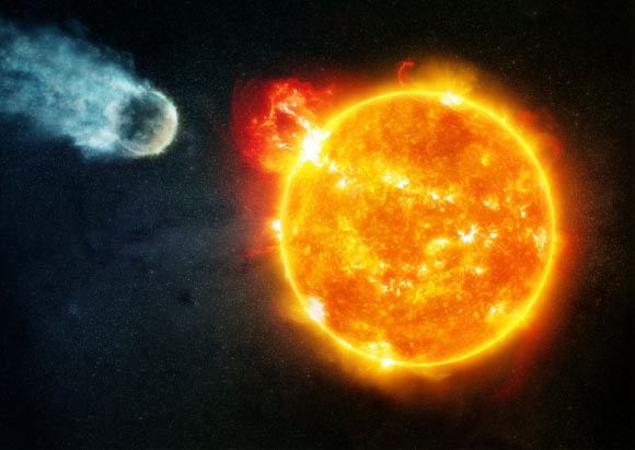 Sao Barnard màu cam và hành tinh "địa ngục băng" đang quay quanh nó - Ảnh: NASA/CXC/M. WEIS Sao Barnard màu cam và hành tinh