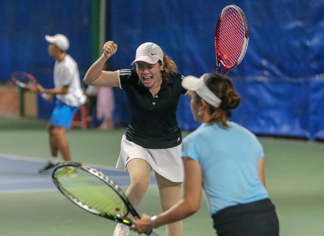 Niềm vui giành chiến thắng của các tay vợt tại giải ẢNH: MINH TÂN