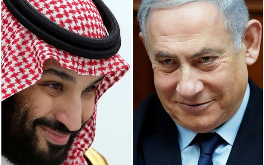 Thái tử Ả Rập Saudi Mohammed Bin Salman (trái) và Thủ tướng Israel Benjamin Netanyahu. Ảnh: Reuters