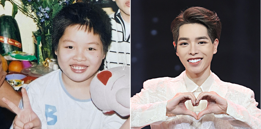 Nam ca sĩ Đức Phúc chia sẻ hình ảnh cách đây 15 năm của mình cùng nụ cười không đổi qua năm tháng. Ảnh: CMH.