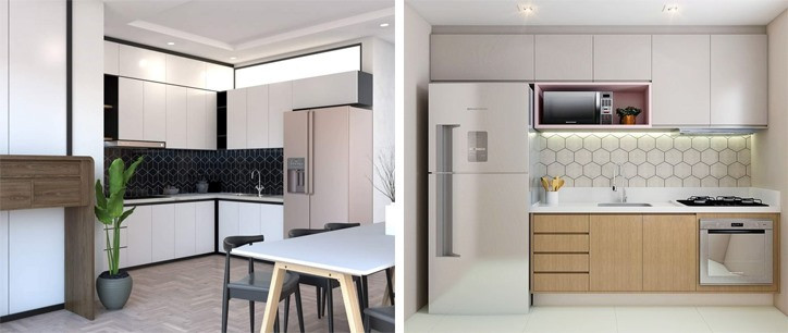 Đóng tủ sát trần giúp bạn hạn chế việc dọn dẹp bụi bẩn ở khoảng hở. Đồ họa: Kim Nhung