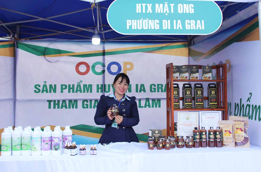 Sản phẩm của HTX Mật ong Phương Di (huyện Ia Grai). Ảnh: Nguyễn Diệp