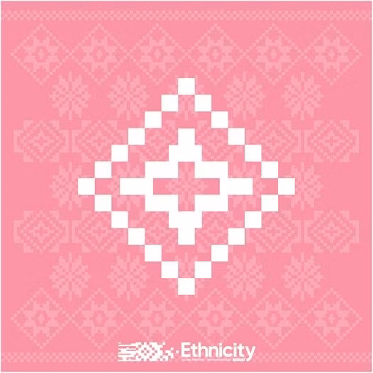 Một họa tiết thổ cẩm được giới thiệu qua hình thức mỹ thuật số hóa. (Nguồn: Facebook Ethnicity)