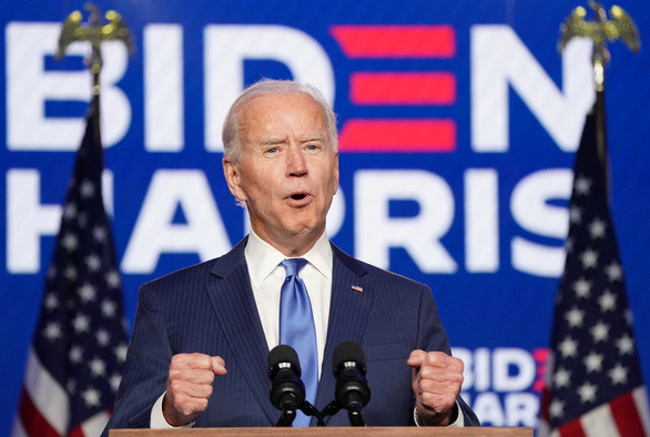 Các hãng tin đồng loạt xướng tên ông Joe Biden đắc cử tổng thống Mỹ - Ảnh: REUTERS Các hãng tin đồng loạt xướng tên ông Joe Biden đắc cử tổng thống Mỹ - Ảnh: REUTERS