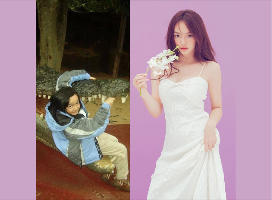 Nữ diễn viên phim “Tiệc trăng máu” nhận về không ít lời khen nhờ ngoại hình xinh xắn, dễ thương lúc nhỏ. Theo thời gian, Kaity Nguyễn ngày càng trưởng thành hơn trong phong cách và các vai diễn. Ảnh: CMH.