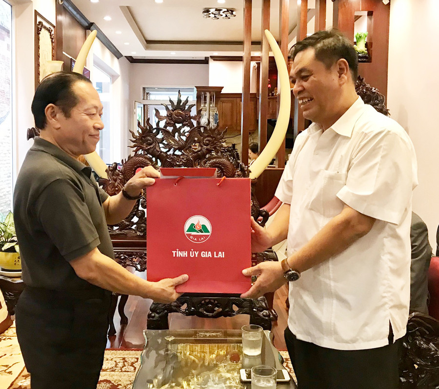 Thăm và tặng quà đồng chí Đào Xuân Liên. Ảnh: Vũ Thảo Đoàn đến thăm và tặng quà cho đồng chí Đào Xuân Liên-nguyên Tỉnh ủy viên, nguyên Phó Chủ tịch UBND tỉnh. Ảnh: Vũ Thảo