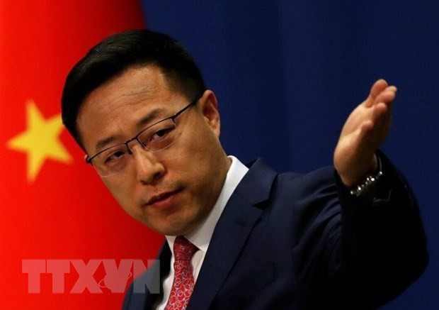  Người phát ngôn Bộ Ngoại giao Trung Quốc Triệu Lập Kiên. (Ảnh: AFP/TTXVN)