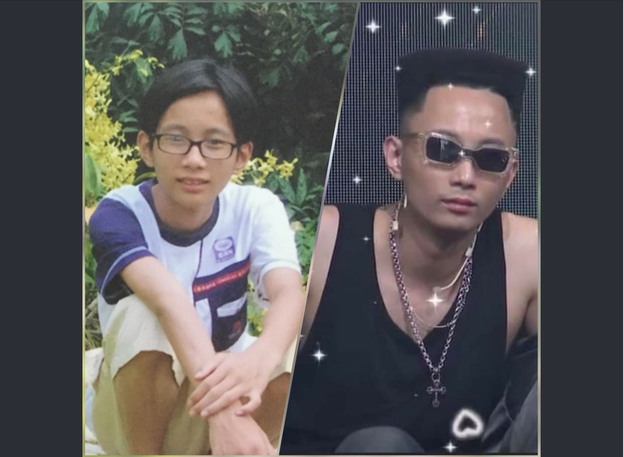 Rhymastic đã từng có vẻ ngoài hiền lành, thư sinh lúc nhỏ, khác hẳn với hình ảnh cá tính hiện tại. Ảnh: CMH.