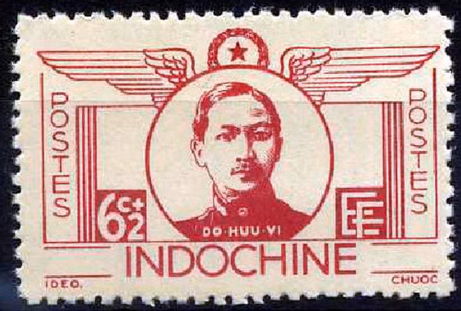 Tem in ảnh Đỗ Hữu Vị phát hành ở Đông Dương - Ảnh: Tư liệu