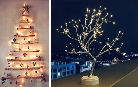 Chán cây thông Noel truyền thống, bạn có thể thử trang hoàng nhà cửa với cây đèn led sặc sỡ. Đồ họa: Phương Duy