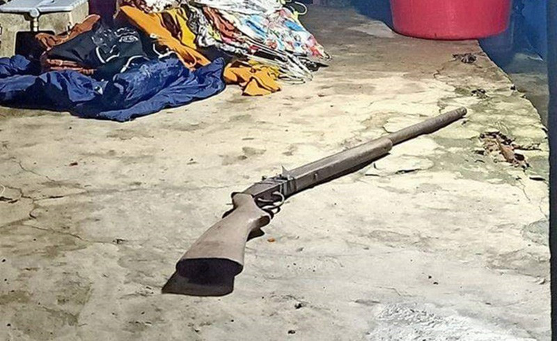 Khẩu súng tự chế mà Hải dùng bắn chết người. Ảnh: CTV Khẩu súng tự chế mà Hải dùng bắn chết người. Ảnh: CTV