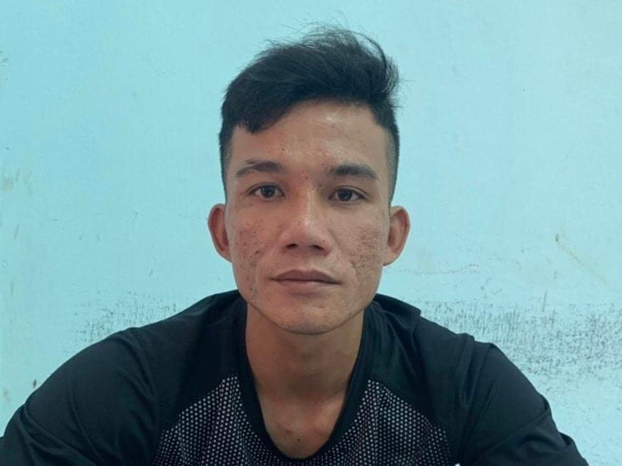 Đối tượng Hoàng tại cơ quan Công an. Ảnh: Văn Ngọc Đối tượng Hoàng tại cơ quan Công an. Ảnh: Văn Ngọc