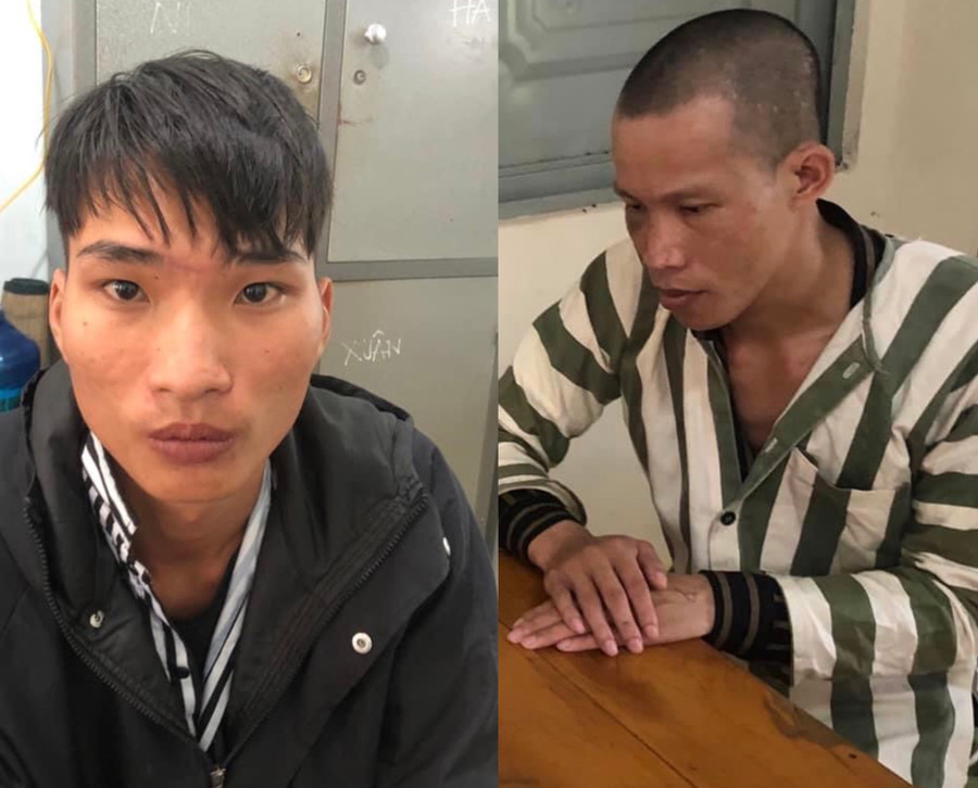 Hai đối tượng Hưng (trái) và Trường đã bị bắt giữ. Ảnh: Văn Ngọc