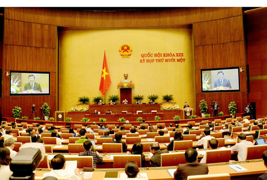Quang cảnh cuộc họp Quốc hội sáng 22-3. Quang cảnh cuộc họp Quốc hội sáng 22-3.