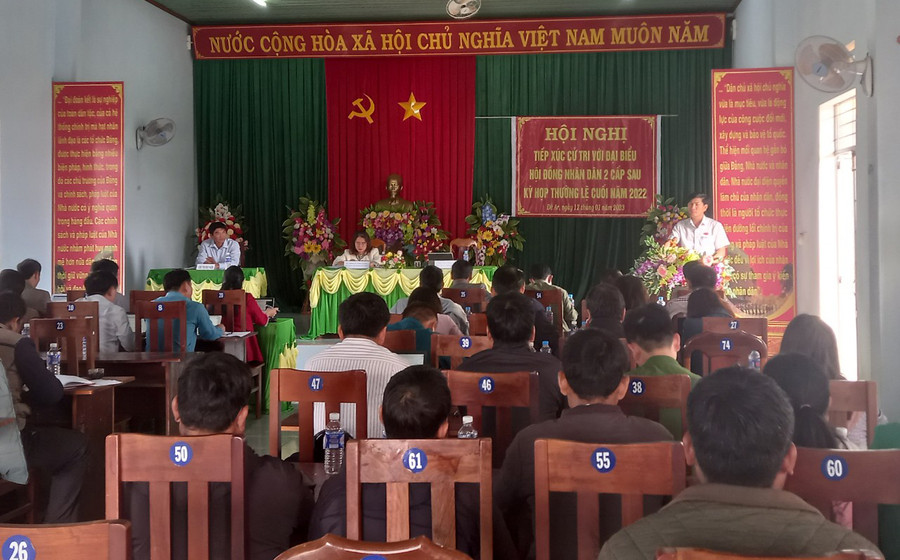  Quang cảnh buổi tiếp xúc cử tri. Ảnh: Kim Hoàn