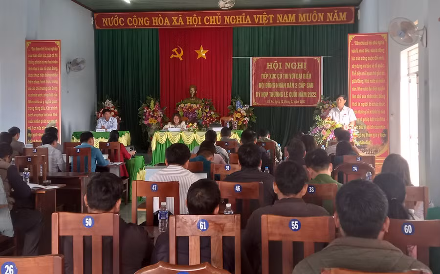  Quang cảnh buổi tiếp xúc cử tri. Ảnh: Kim Hoàn