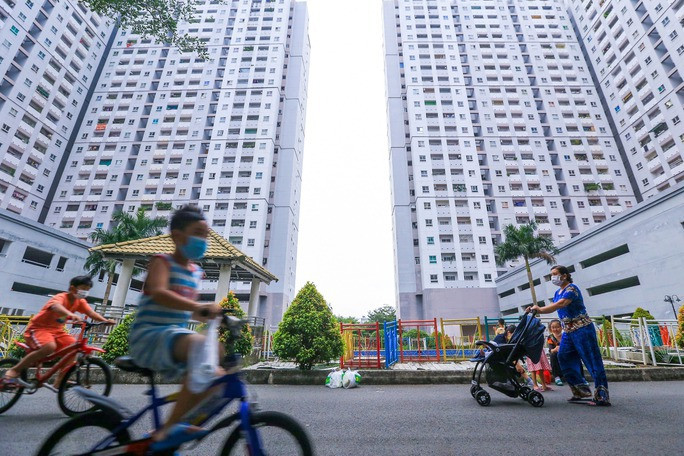 Dự án nhà ở xã hội HQC Plaza (huyện Bình Chánh, TP HCM). Ảnh: Hoàng Triều Dự án nhà ở xã hội HQC Plaza (huyện Bình Chánh, TP HCM) Ảnh: Hoàng Triều