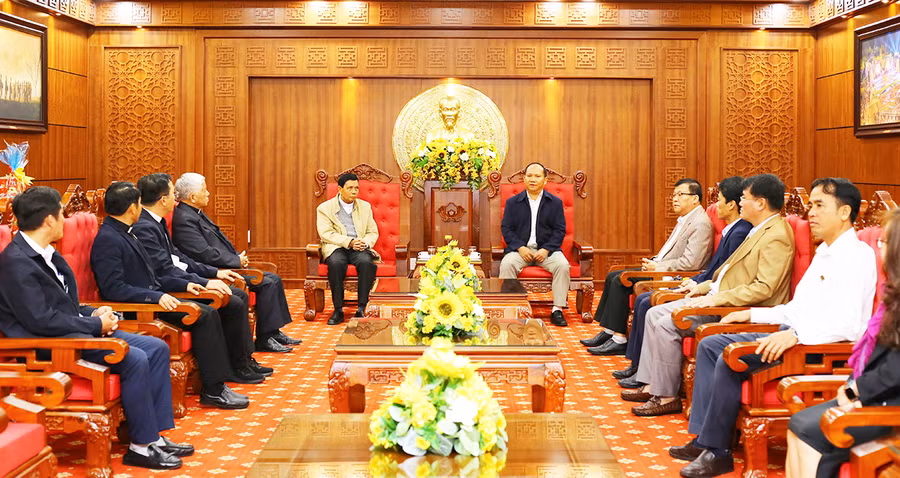 Quang cảnh buổi đón tiếp. Ảnh: Đăng Vũ Quang cảnh buổi đón tiếp. Ảnh: Đăng Vũ