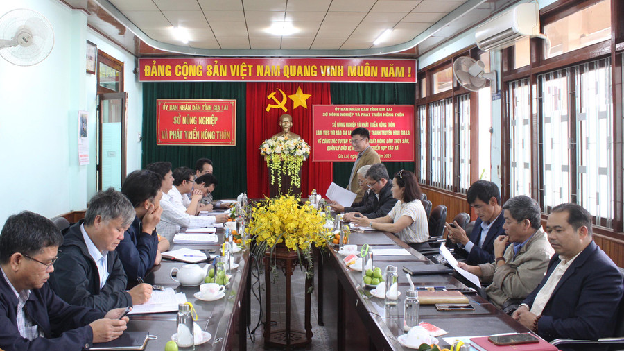 Qnag cảnh buổi làm việc. Ảnh: Nguyễn Diệp