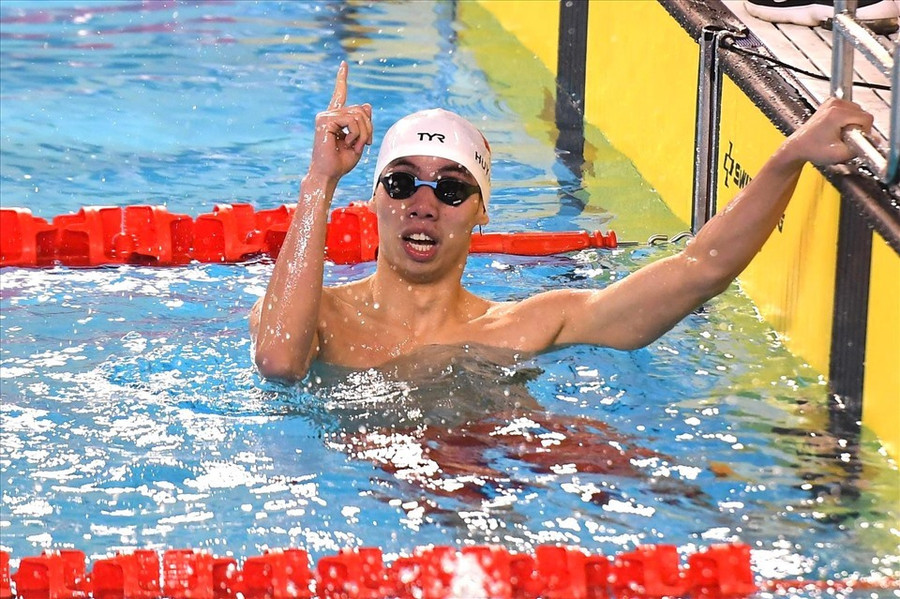 Kình ngư Nguyễn Huy Hoàng là 1 trong 10 người được đề cử vào hạng mục Gương mặt thể thao của năm. Ảnh: Nguyễn Đăng