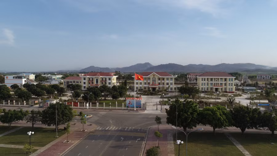 Toàn cảnh trung tâm hành chính huyện Phú Thiện. Ảnh: Lê Anh