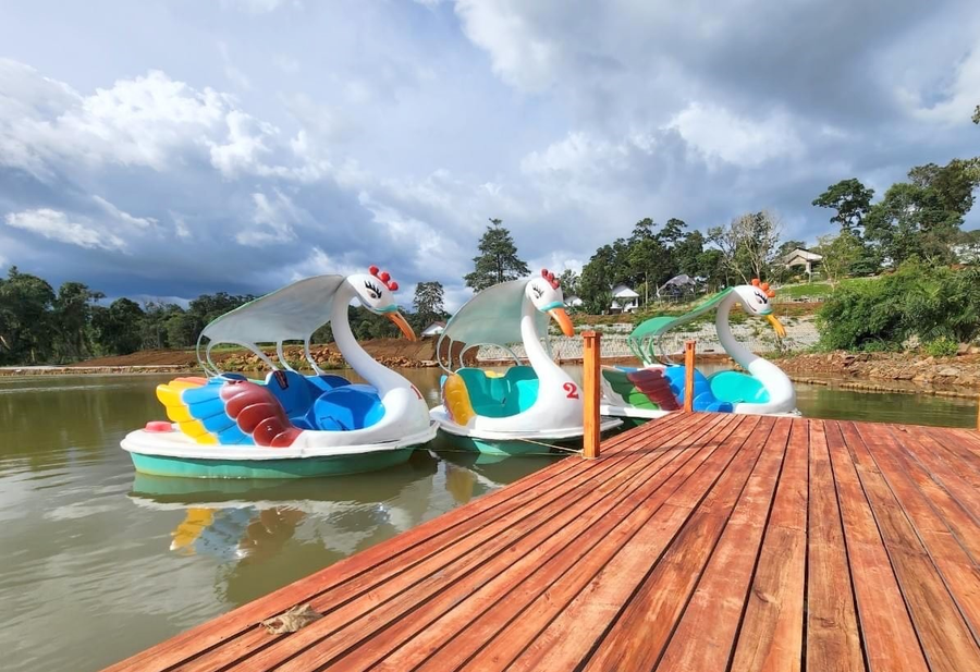 Khu du lịch sinh thái Đắk Glung, ở huyện Tuy Đức chuẩn bị cơ sở vật chất đón khách du lịch dịp Tết Nguyên đán Quý Mão 2023. Ảnh: Nguyễn Hằng