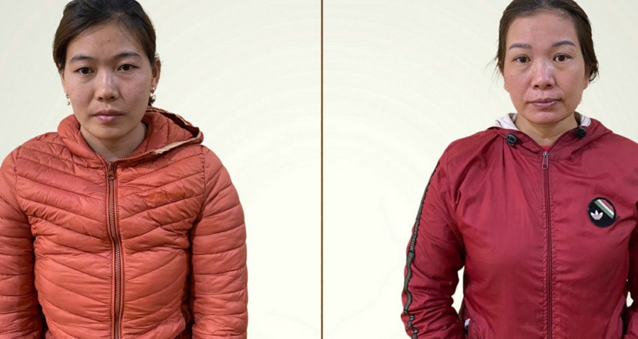 Đối tượng Trà (bìa trái) và Thiện.Ảnh: Công an huyện Đak Đoa