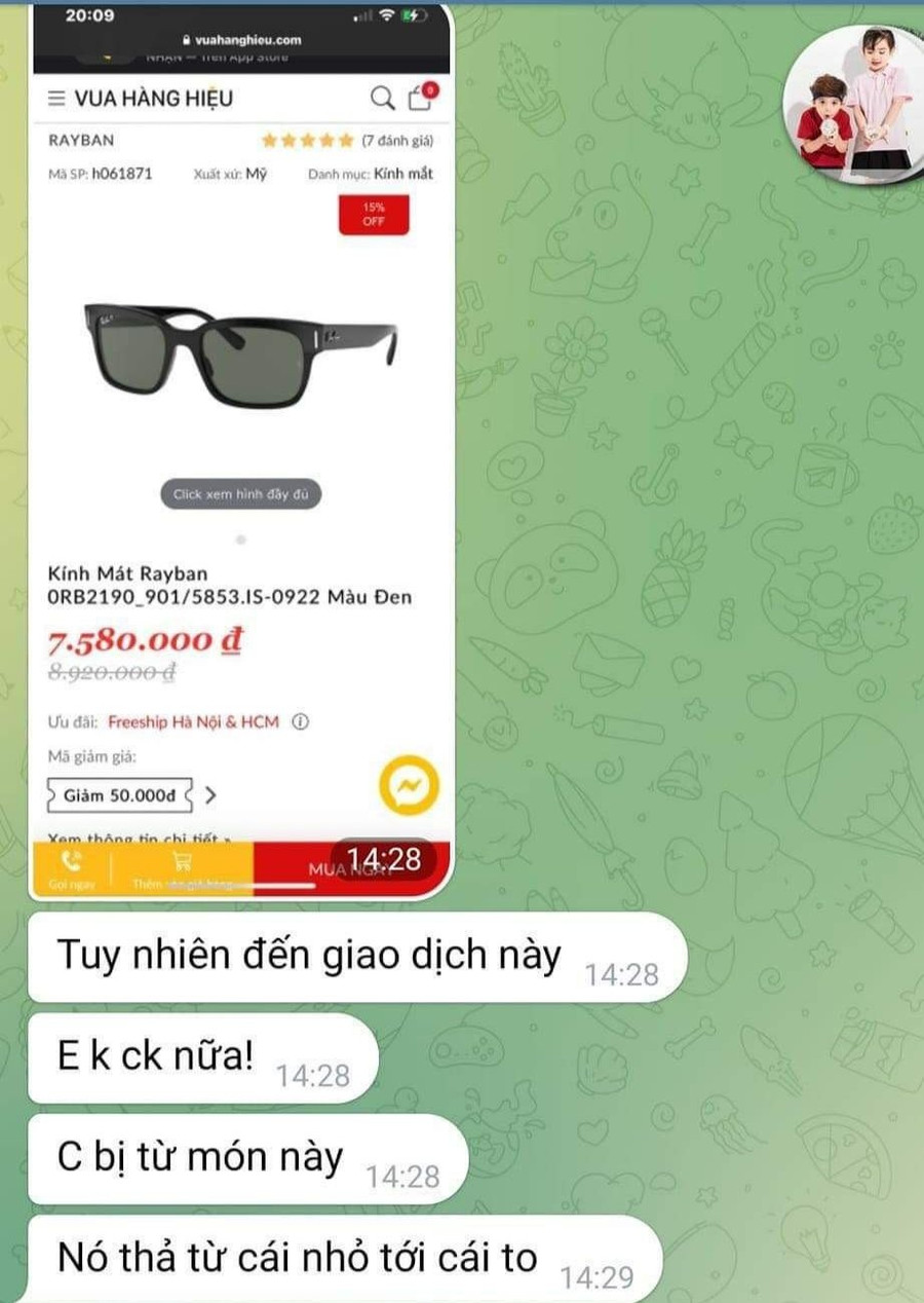 Rất nhiều phụ huynh sau đó mới biết mình bị lừa đảo. Ảnh: Nạn nhân cung cấp