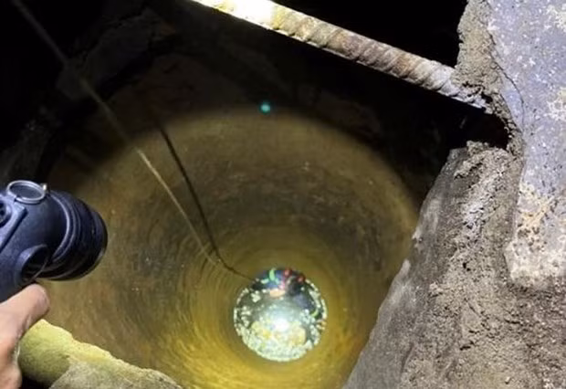 Miệng giếng xảy ra vụ việc. Nguồn: Báo Công an Nhân dân