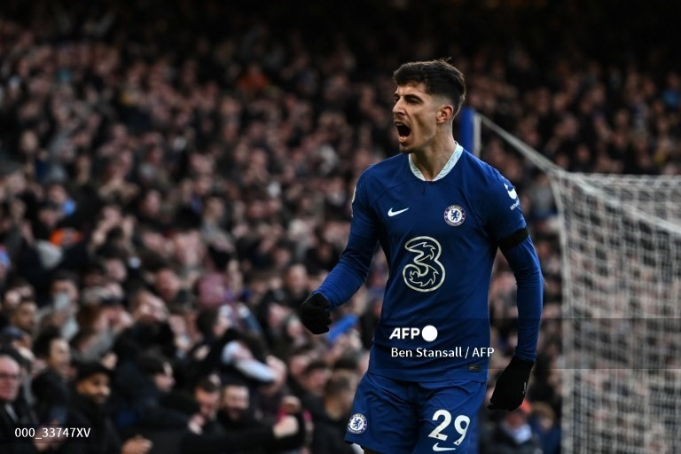 Kai Havertz là người hùng của Chelsea. Ảnh: AFP.