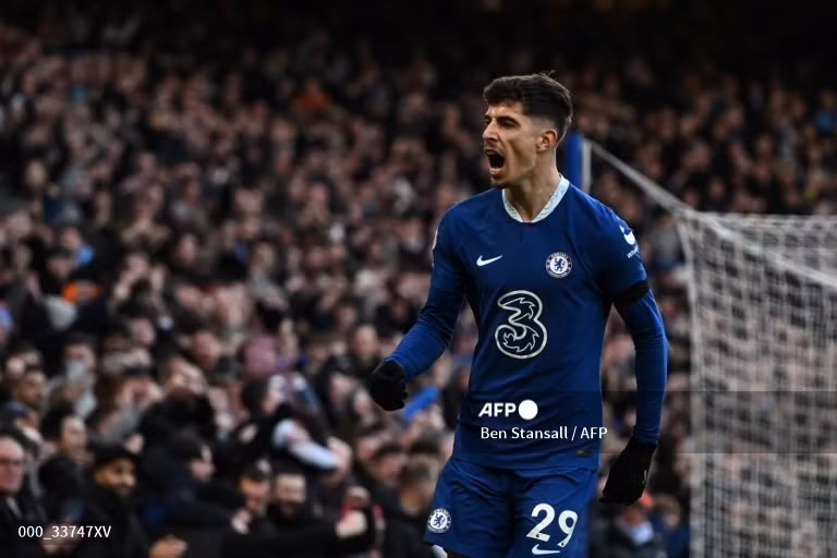 Kai Havertz là người hùng của Chelsea. Ảnh: AFP.