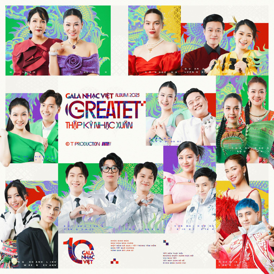 Poster album 2023: GreaTET - Thập kỷ nhạc xuân